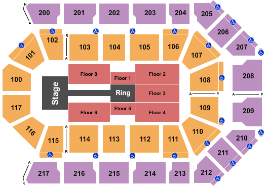 Dignity Health Arena WWE Seating Chart